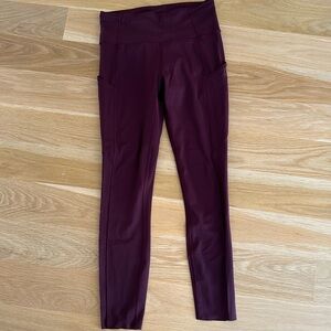 Lululemon Fast and Free high rise leggings with pockets. 25”